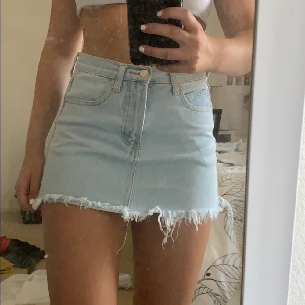 brandy mellville jean skirt